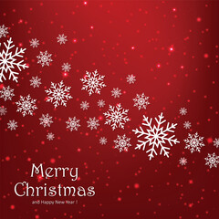 Christmas background with white snowflake ornament