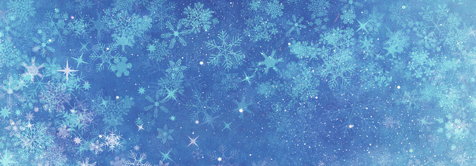 粉雪のキラキラ結晶が舞う冬の夜イメージ　テクスチャ素材