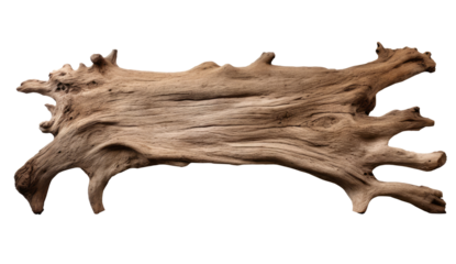 Driftwood isolated on transparent background