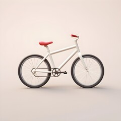 Fototapeta premium Model of a bicycle, showcasing the elegance of human-powered transportation.