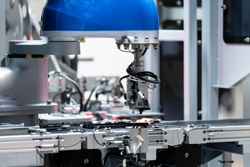 robot arm working in car factory