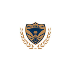 Fototapeta premium University education logo design vector template