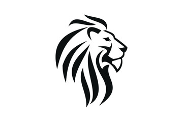 lion luxury logo icon template, elegant lion logo design illustration, lion head with crown logo, lion symbol
