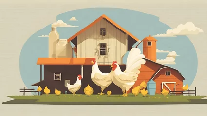 Poster modern chicken farm © Amir Bajric