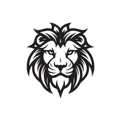 Lion face logo icon vector illustration