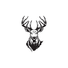 vector art deer logo icon