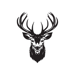 vector art deer logo icon - obrazy, fototapety, plakaty