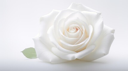 Portrait beautiful white rose flower Ai Generative