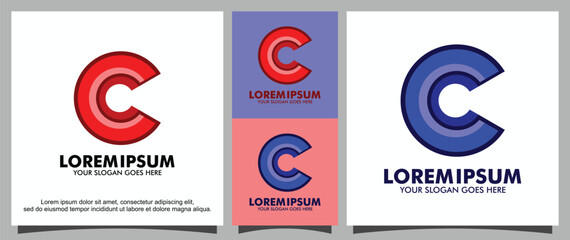 Letter C logo template
