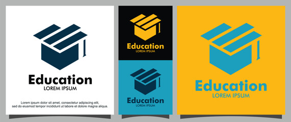 Student and education logo template
 - obrazy, fototapety, plakaty