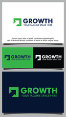 Up arrow growth logo template

