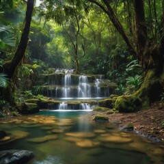 Falling Fresh water with beauty of Nature