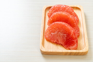 fresh red pomelo fruit or grapefruit