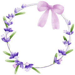 frame of lavender flowers
