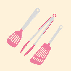 set of kitchen utensils illustration