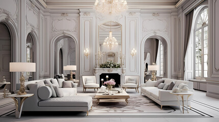  luxurious elements such as marble and stylish furnishings - obrazy, fototapety, plakaty