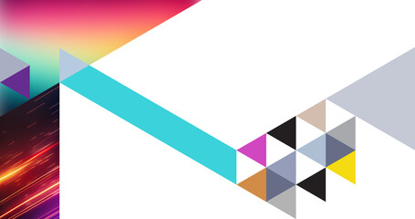 Obraz premium Ultra modern design collage style abstract background with copy space for your title and subtitle - PNG image with transparent background