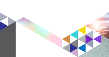 Obraz premium Ultra modern design collage style abstract background with copy space for your title and subtitle - PNG image with transparent background