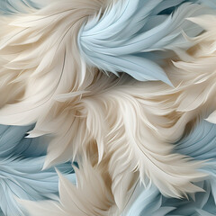 a 3D funky pattern of white soft feather