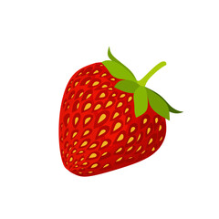 Ripe red strawberries, for illustration of fruit content design.