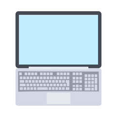 ノートパソコン。フラットなベクターイラスト。
A laptop PC. Flat designed vector illustration.