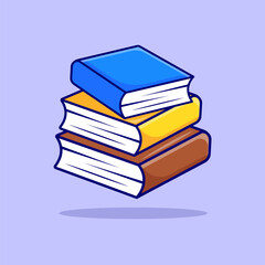 Books School, Learn Vector, Illlustration, Isolated, Icon