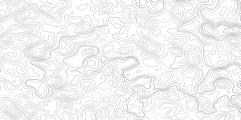 Vector seamless background with texture topographic contour line, isolines. Map. Isolated on white background.