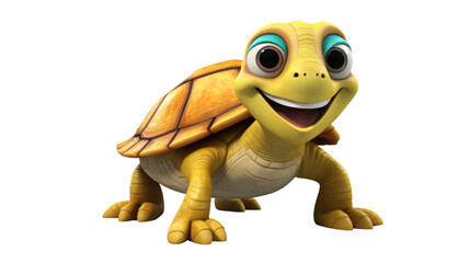 Fototapeta premium 3D render of turtle on the transparent background