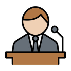 Memorial speech icon