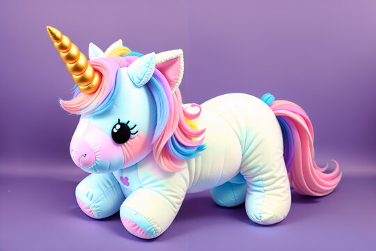 a unicorn stuffed toy