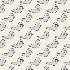 skull, grove, ghost, halloween seamless pattern suitable for fashion textiles and graphics