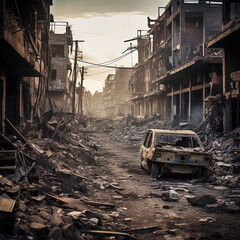 Fototapeta premium The horrors of war, generative ai