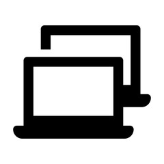 Laptop Glyph Icon Vector