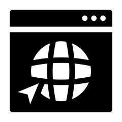 Browser Glyph Icon Vector