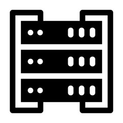 Server Glyph Icon Vector