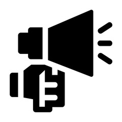 Fototapeta premium Announcement Glyph Icon Vector