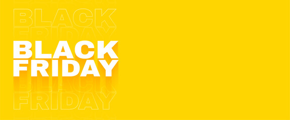modern style black friday yellow banner for trendy fashion sale