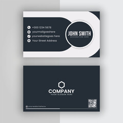 Black and White Modern Business Card - Creative and Clean Business Card Template Design