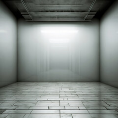 Blank metal room
