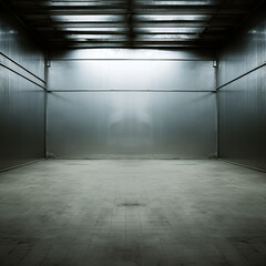 Blank metal room