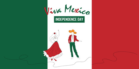 Mexico Independence Day background. Mexican Independence Day celebration. September 16. vector illustration. Poster, Banner, greeting card. Happy Independence Day of Mexico. Mexican flag
