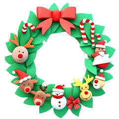 Naklejka premium christmas wreath
