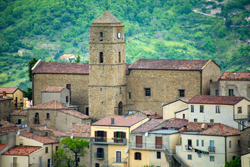 Fototapeta na wymiar Church of Madre di San Giacomo Maggiore - Pietrapertosa - Italy