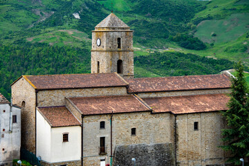 Fototapeta na wymiar Church of Madre di San Giacomo Maggiore - Pietrapertosa - Italy