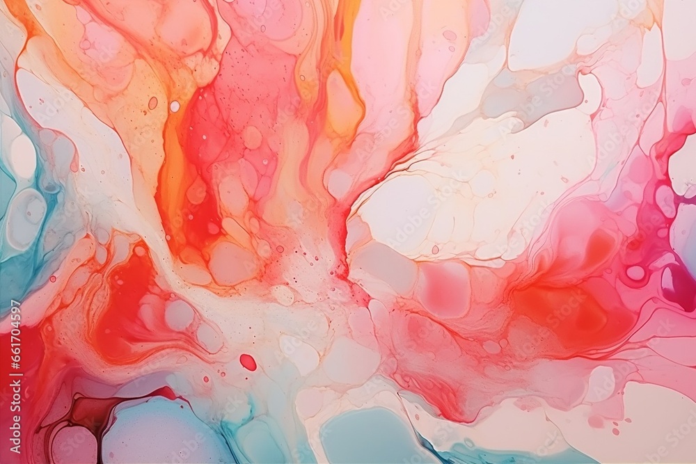 Poster generative ai : marble ink abstract art from exquisite original painting for abstract background.