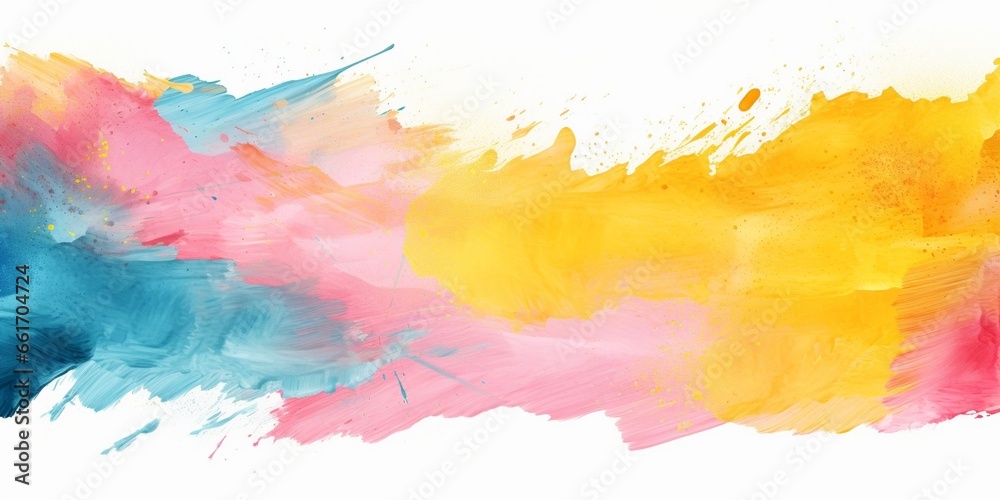Leinwandbilder generative ai : paint abstract splash of watercolor for the text message background. colorful splash
