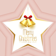Obraz na płótnie Canvas merry christmas festive celebration background with xmas bell design