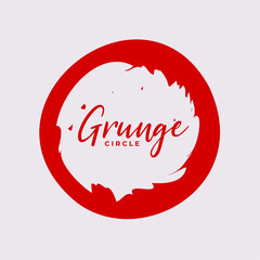 watercolor style grungy rough circular frame in brush stroke style