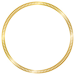  decorative frame vintage circle golden frame isolated on white background windows transparent background png file ready to use