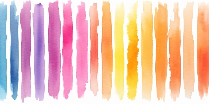 Generative AI : abstract watercolor brush strokes isolated on white, creative illustration, artistic color palette, grungy smear, red purple pink gold, fashion background
